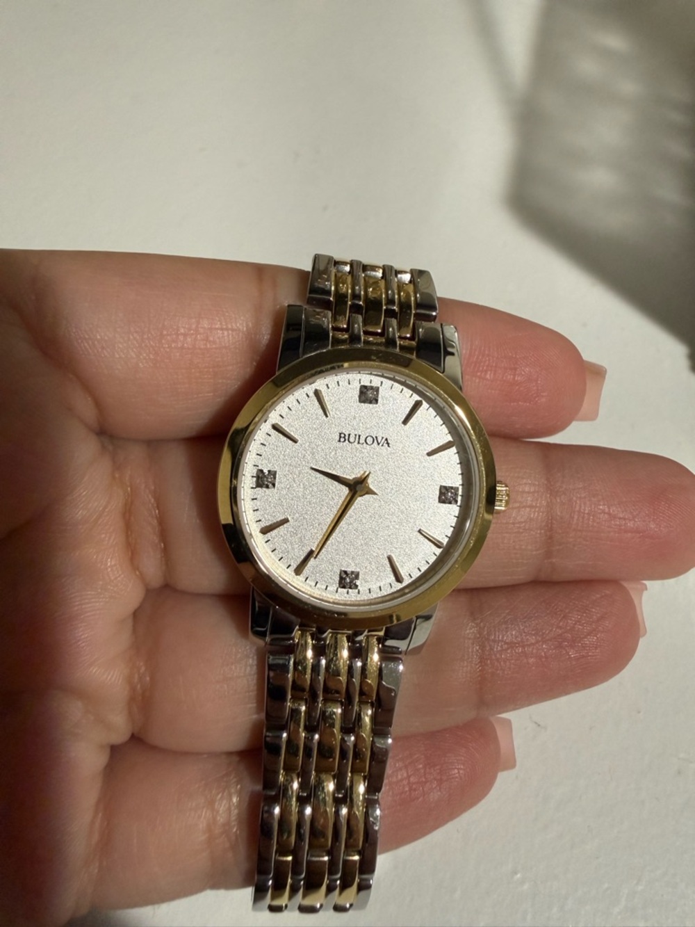 Bulova Classic Womens Two Tone Stainless Steel Bracelet Watch 98p115